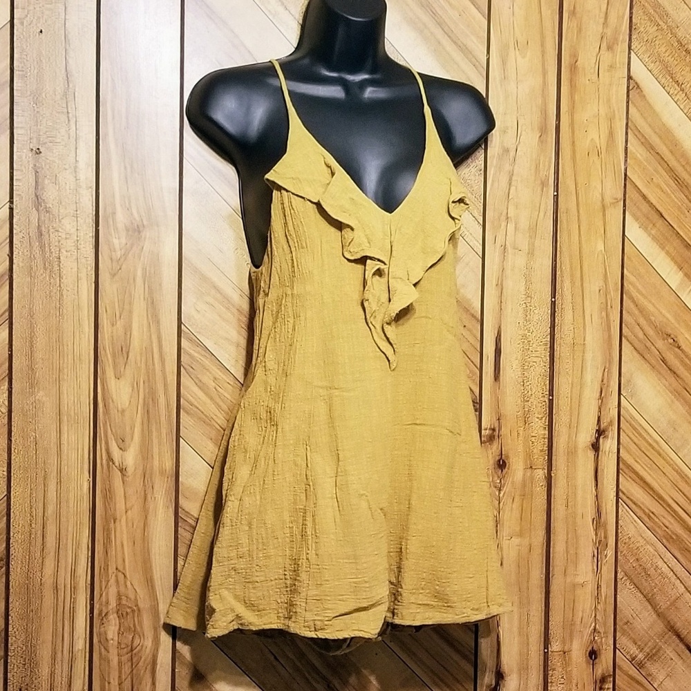 Lush Mustard Yellow Ruffle Skort